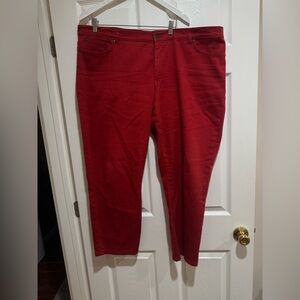 Ralph Lauren Women's Fiery Red Boot Cut Jeans Size 20W